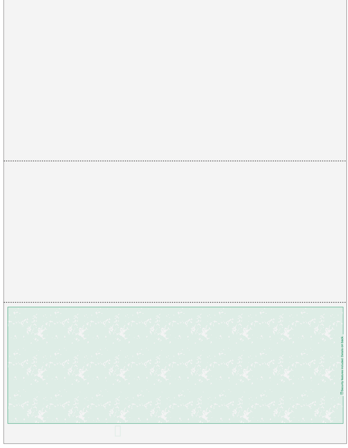 Marle Green Blank Business Check on Bottom