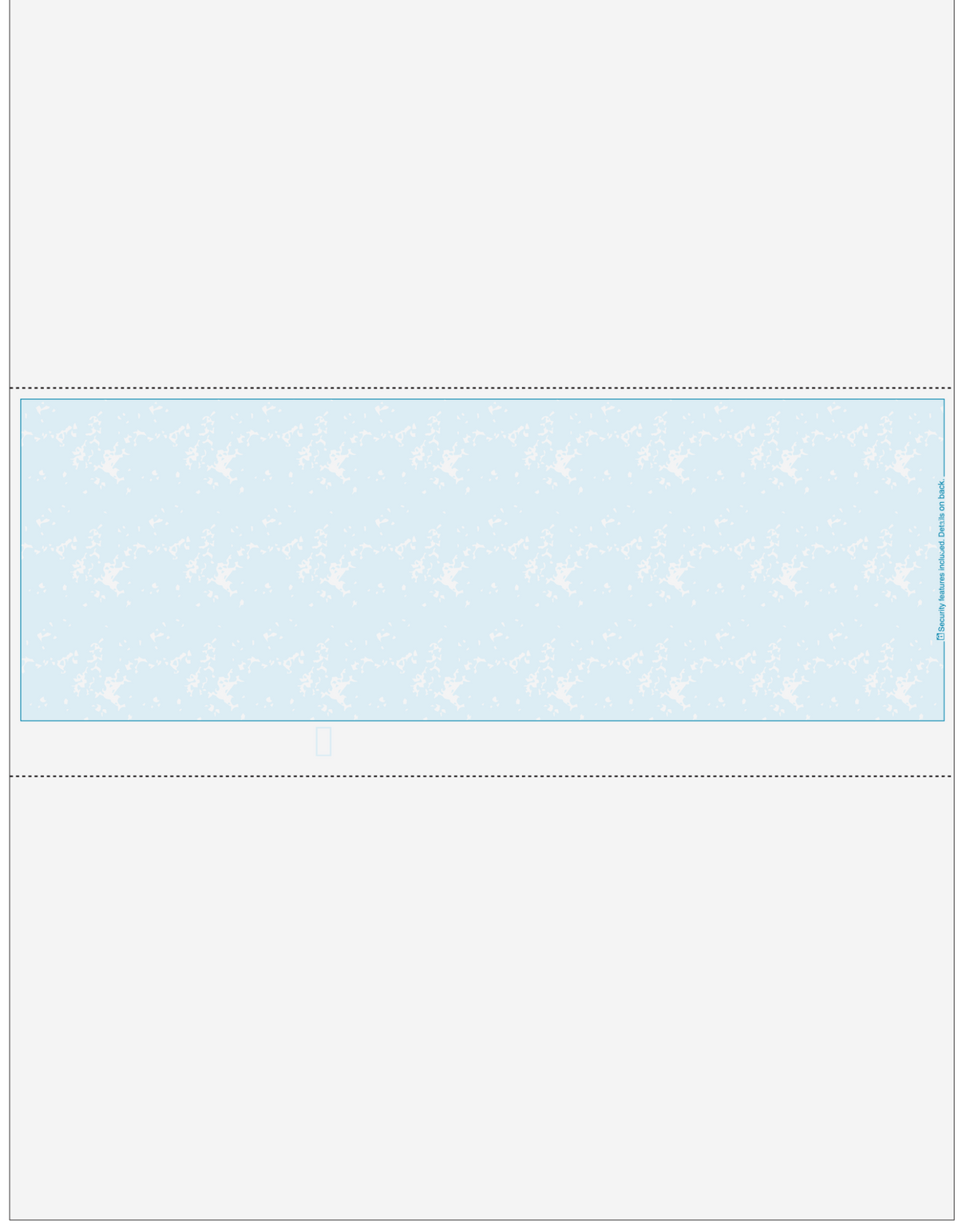 Marble Teal Blank Business Check In Middle