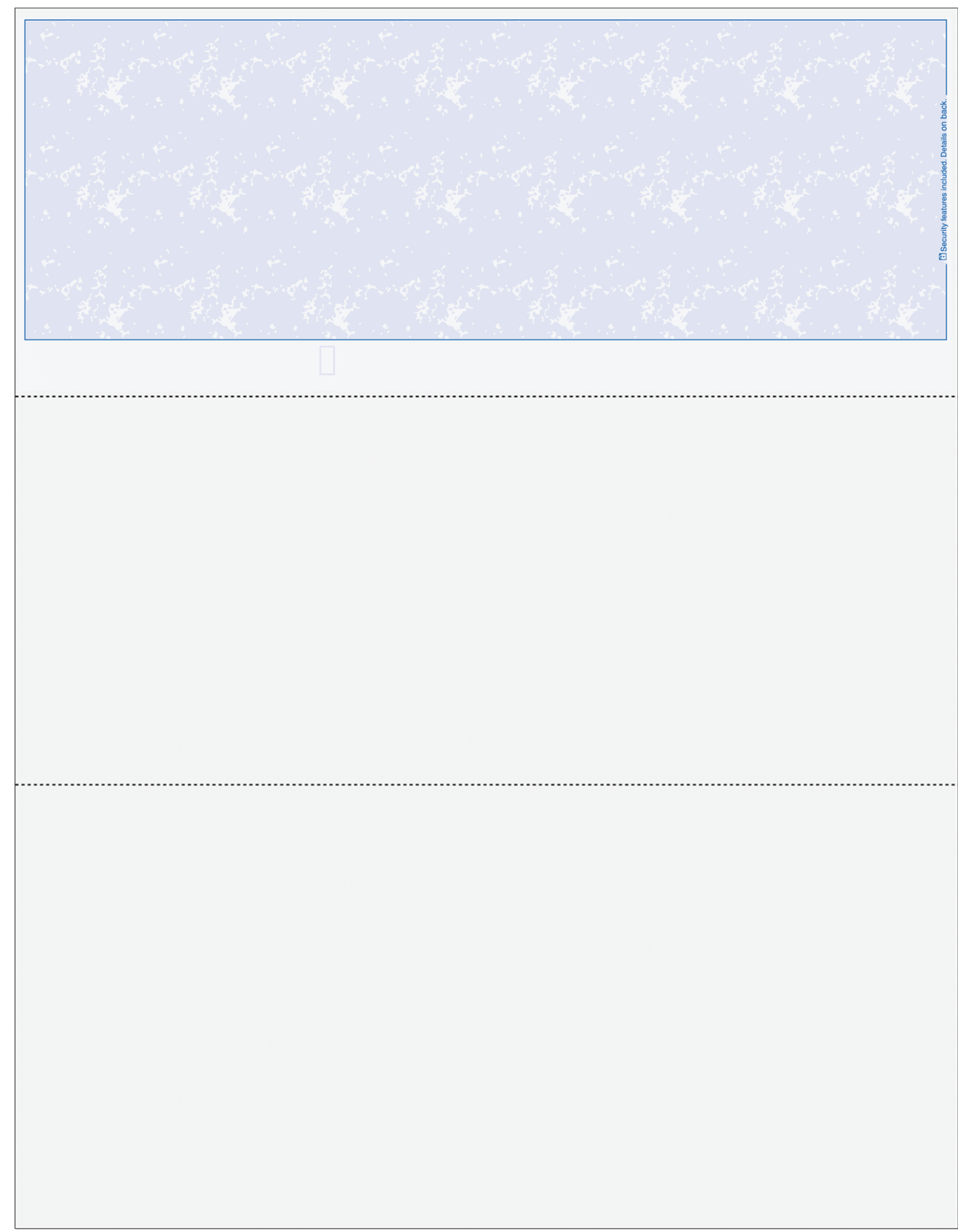Marble Blue Blank Business Check on Top
