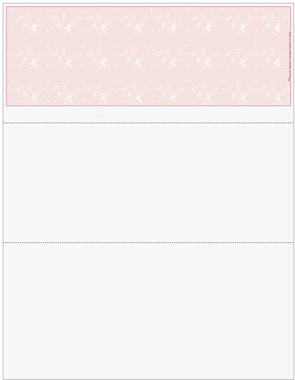 Marble Blank Business Check on Top - Good Security