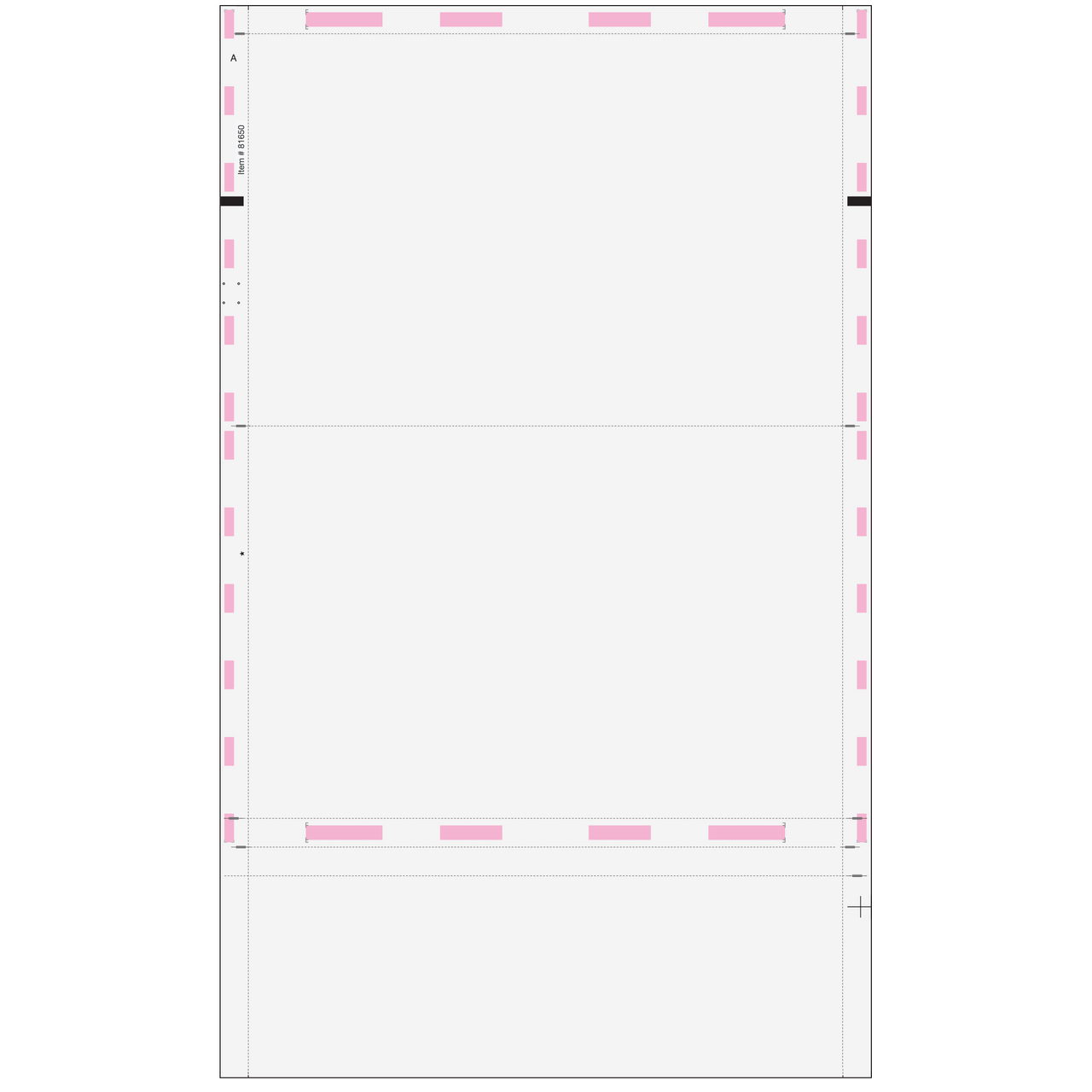 Pressure Seal 1095 Blank EZ-Fold Form (14'') - 500 Qty