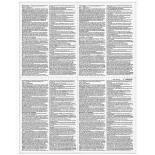 2026 W-2 4-Up Quadrant Blank Laser Paper with Instructions – Back View