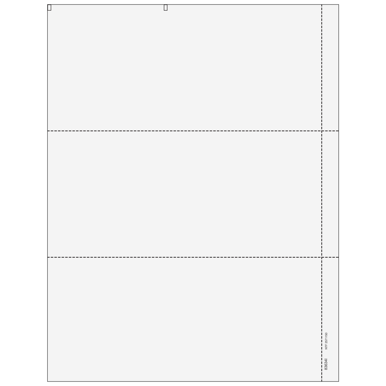 3up Blank W-2 Form with 1/2" Side Perforation (with Employee Instructions) - 25 Qty