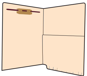 Letter-Size, 3/4 Cut, Standard Double-Ply, End Tab w/inside front pocket, Manila, Fastener Position-None, 50/Pk