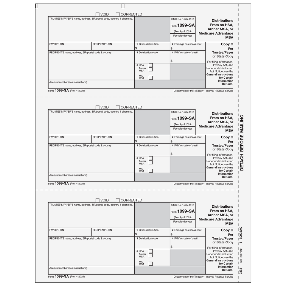 2026 1099-SA Copy C Payer