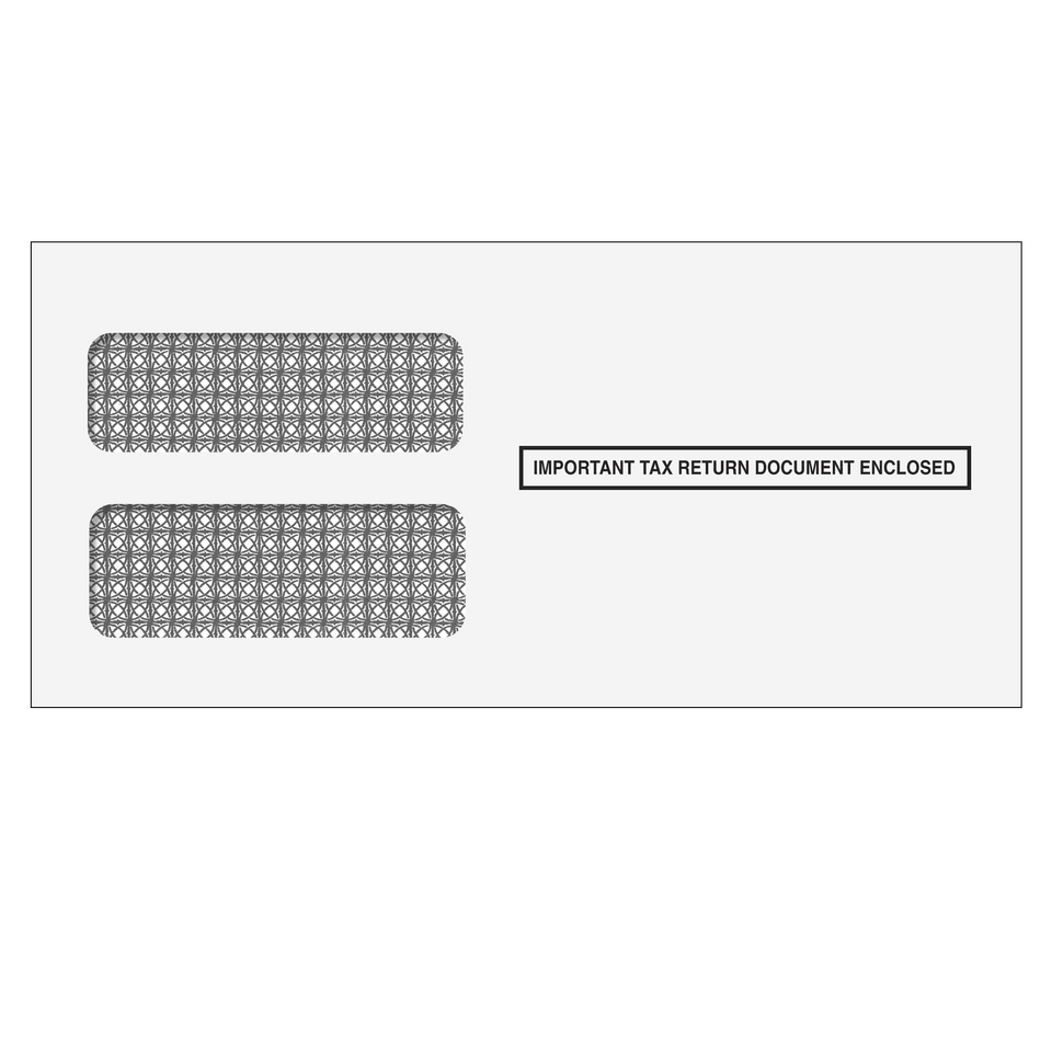 2026 1099 3-Up Self Seal Double Window Envelope
