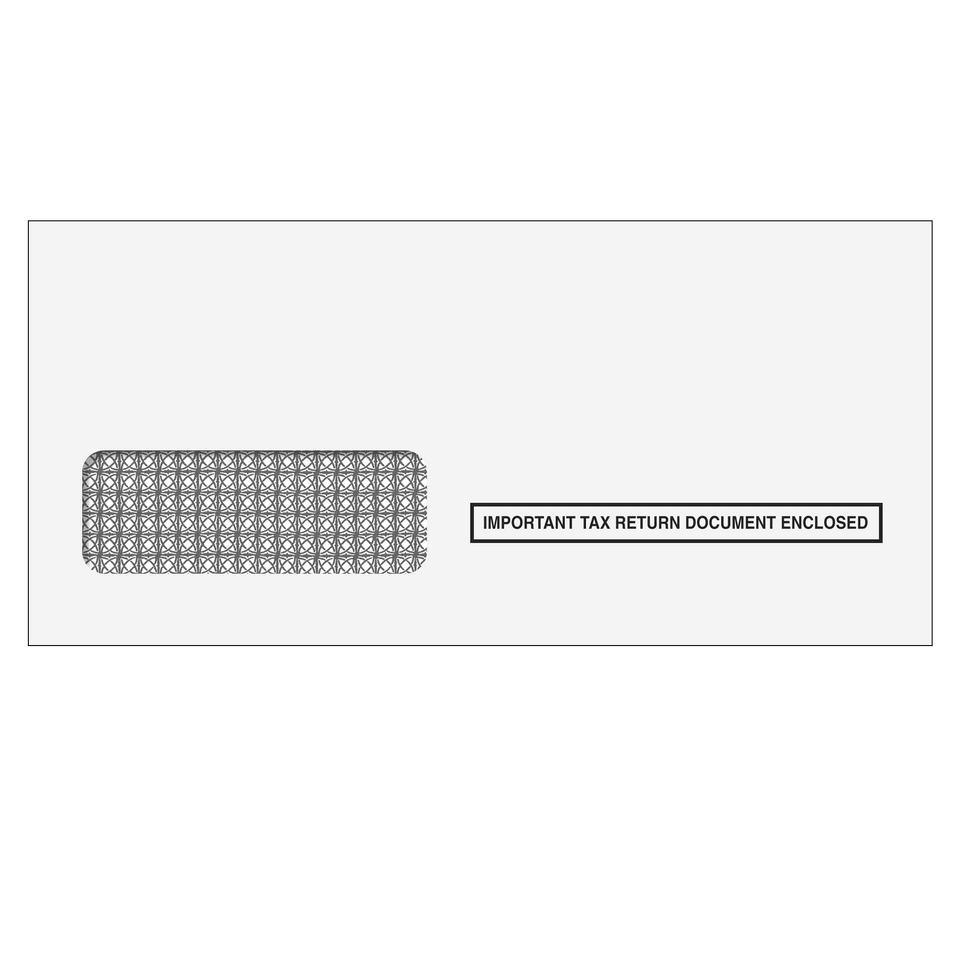 2026 1099 3-Up Single Window Envelope - Moisture Seal