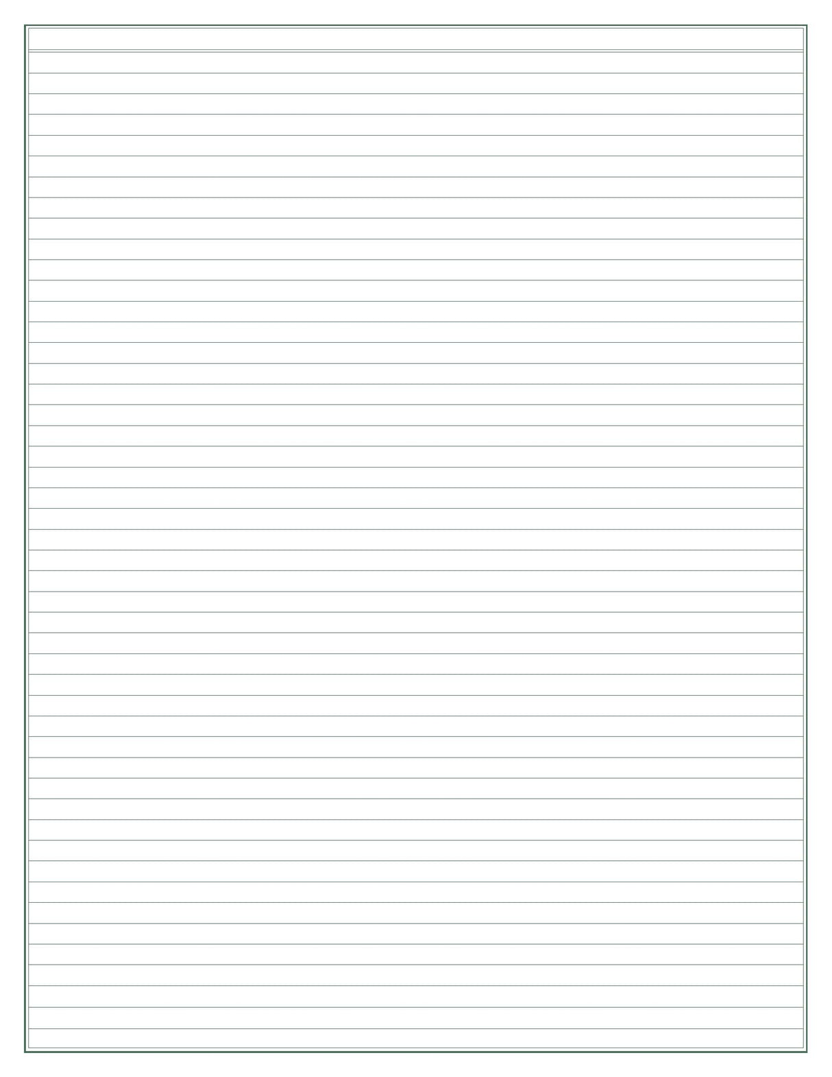 Recall Exam Charting form 1‐sided PMS 349 green 8‐1/2" 11" 2‐hole punched top (100/Pk)