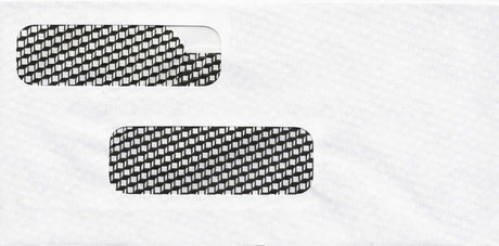 DBL WINDOW ENV/PEGBD PLAIN 7-3/8 X 3-5/8 24# WH WOVE/TRANSKRIT - Choice Checks