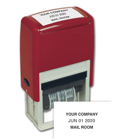 Self-Inking Plastic Date Stamp - One Color