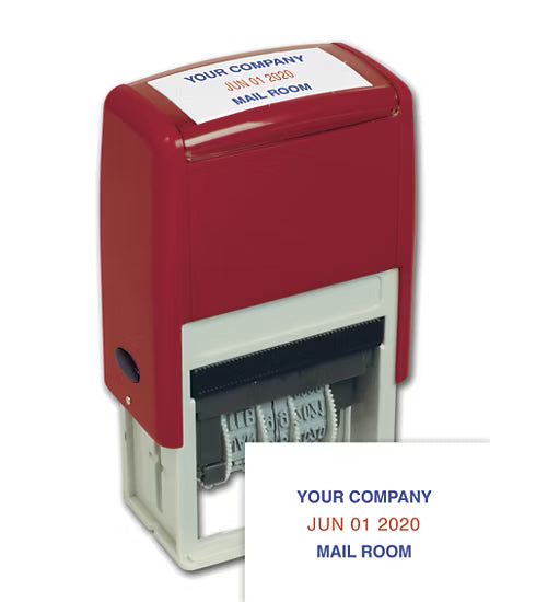 Self-Inking Plastic Date Stamp -Two Color