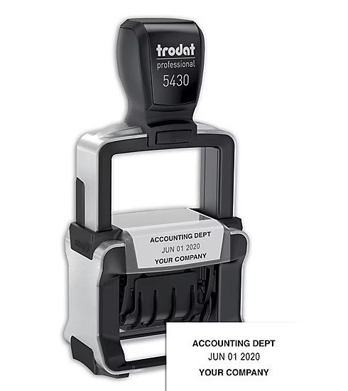 Self-Inking Metal Date Stamp - One Color