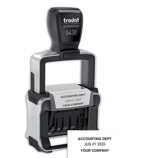 Self-Inking Metal Date Stamp - One Color