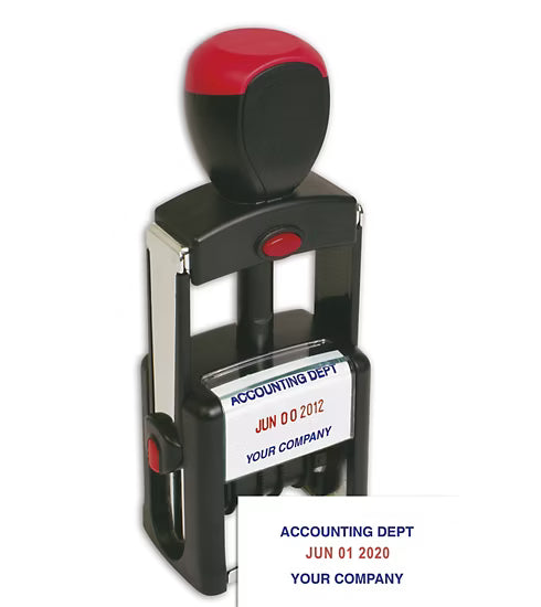 Self-Inking Metal Date Stamp - Two Color