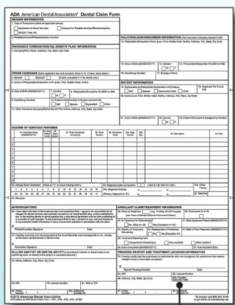 Dental Claim Forms