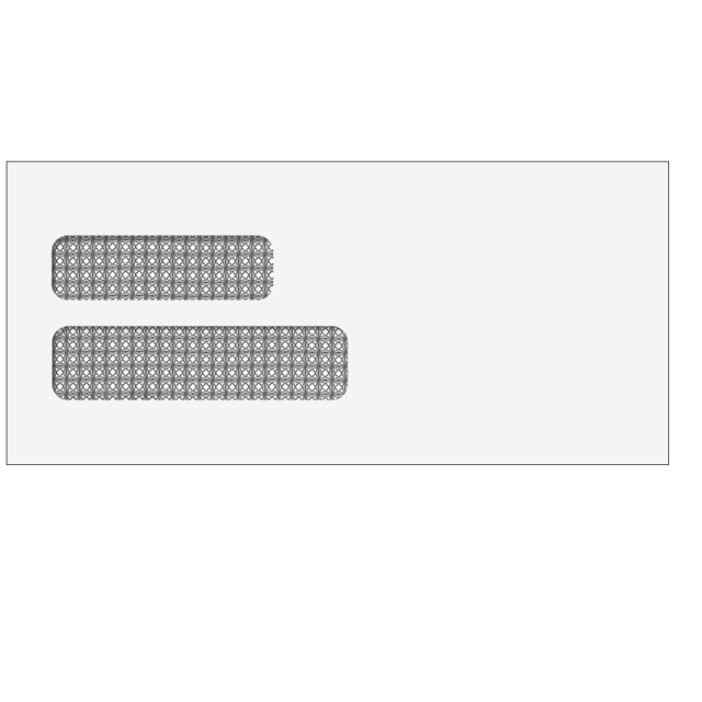 Double Window Envelope (Moisture Seal) 4 1/8 x 9 - 500/Box