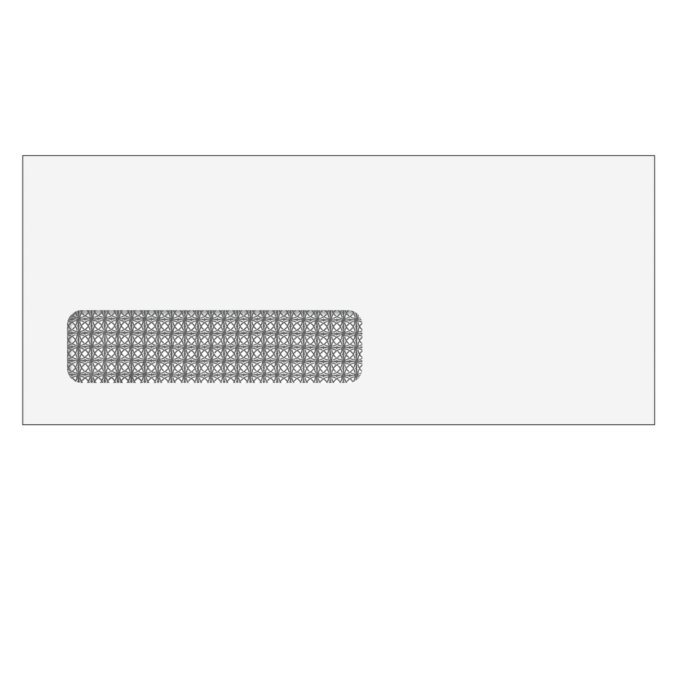 Single Window Envelope (Moisture Seal) 3 5/8 x 8 5/8 - Imprinted - 500/Box