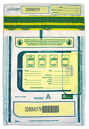 SafeLok Bag 9 x 12 / Clear 2 Cartons (500/CTN) - Choice Checks