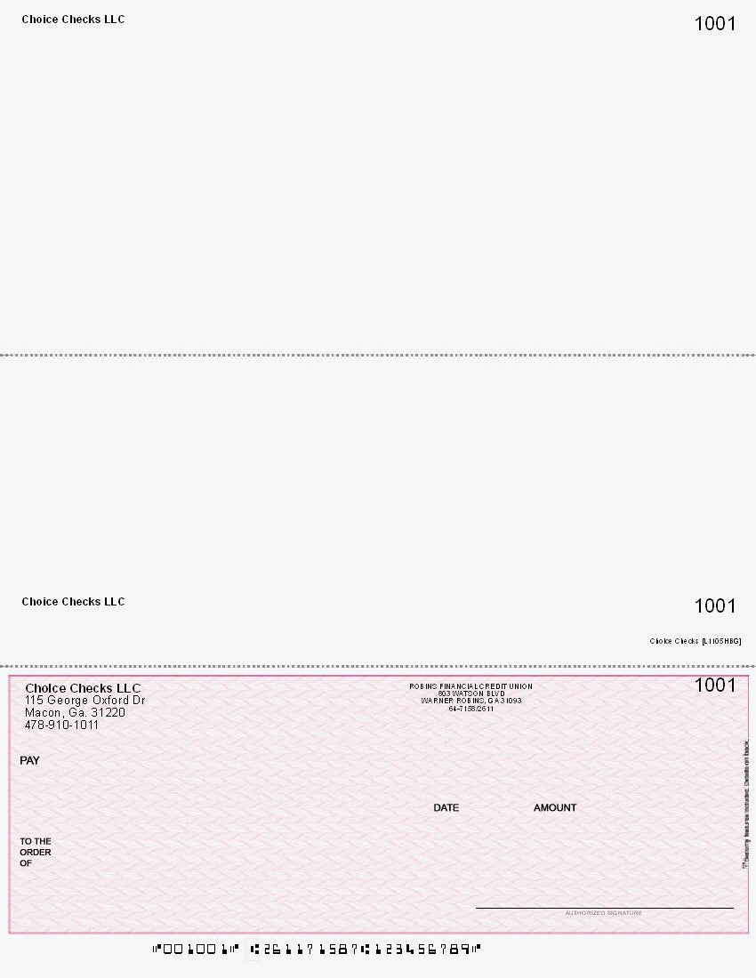 Herringbone Imprinted Business Checks on Bottom - Better Security – Burgundy