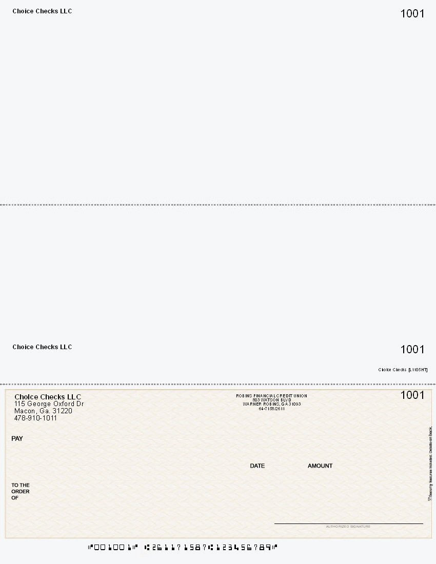 Herringbone Imprinted Business Checks on Bottom - Better Security – Tan