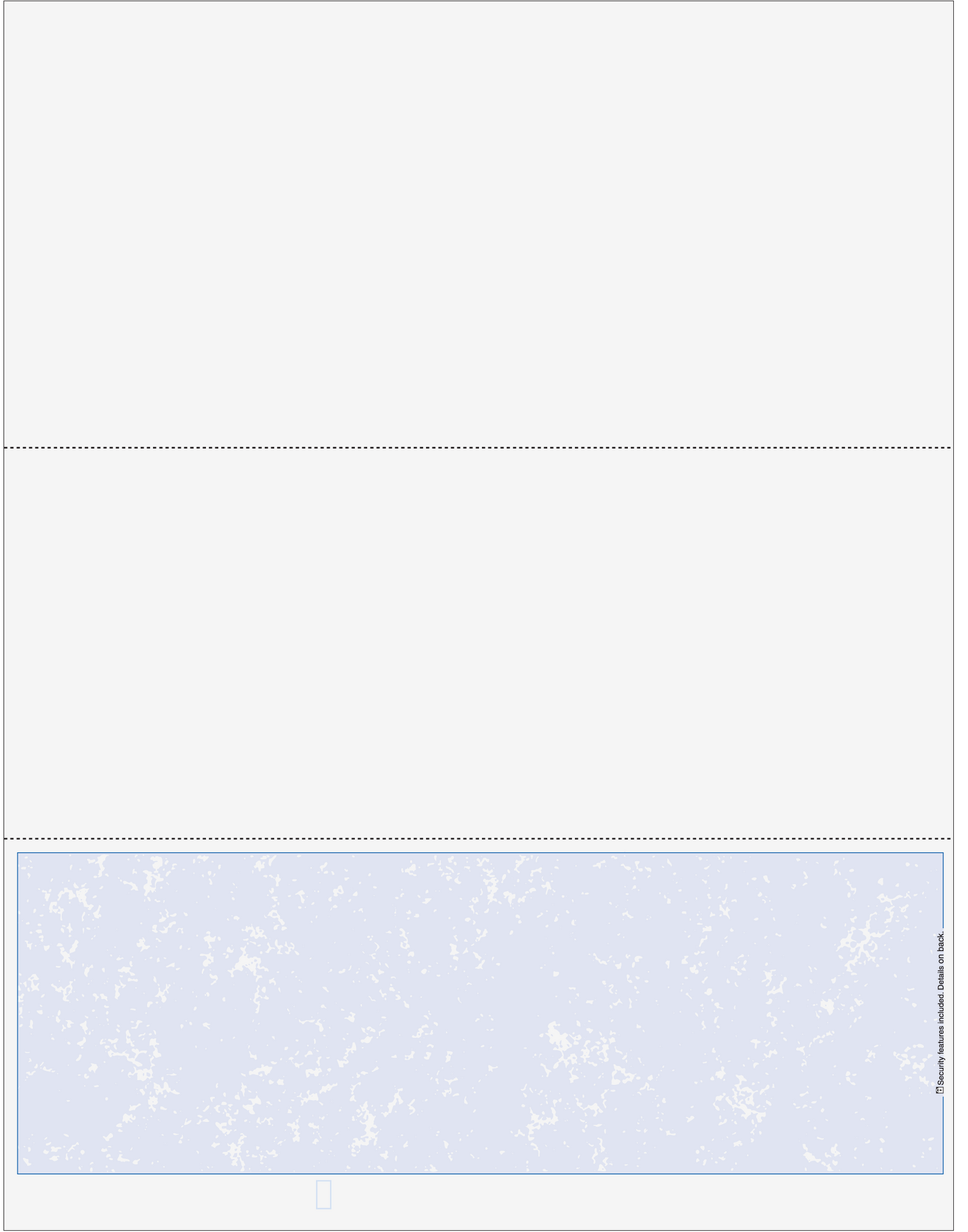Marble Blue Blank Business Check on Bottom - Better Security