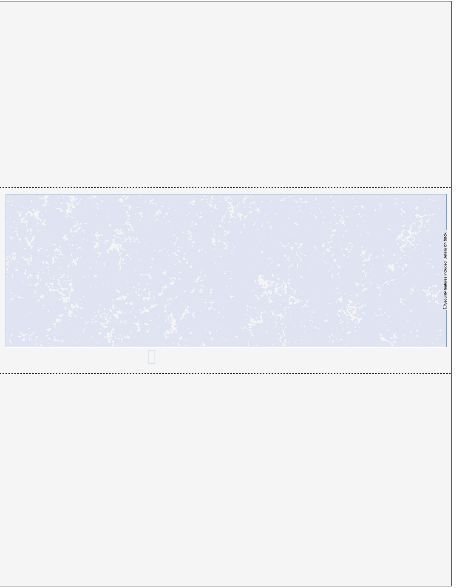 Marble Blue Blank Business Check in Middle - Better Security