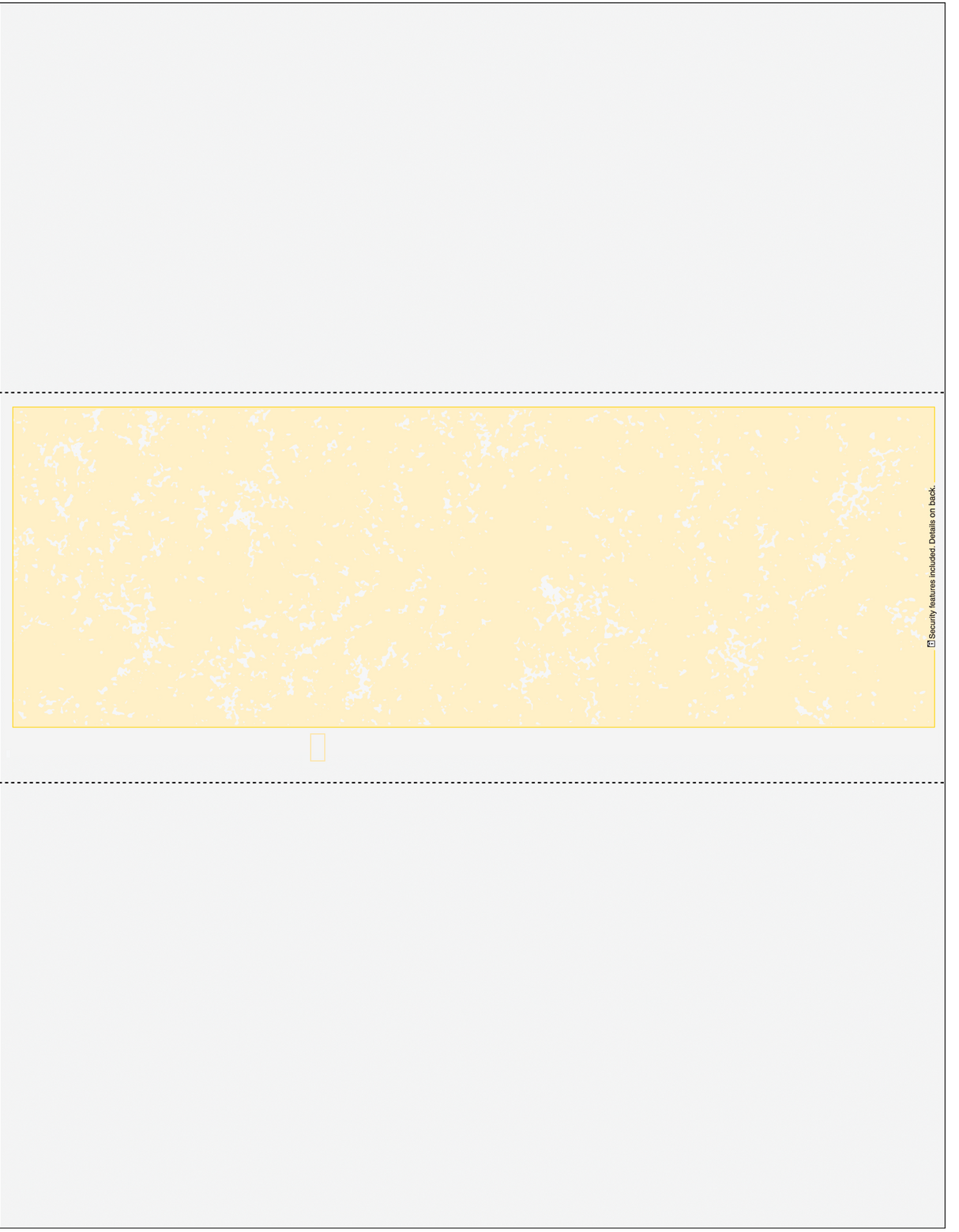 Marble Blank Business Checks in Middle - Better Security Marble Yellow