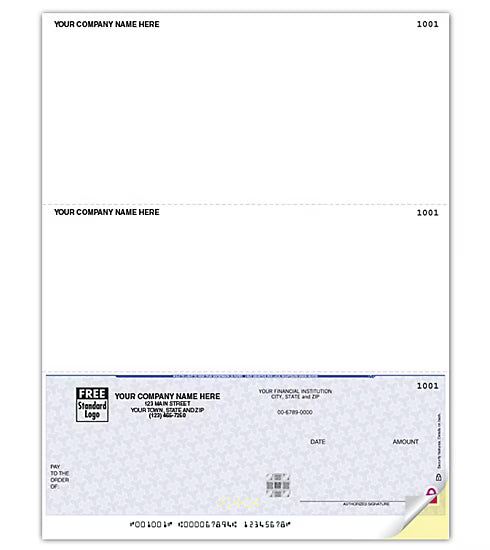 High Security Laser Bottom Business Checks