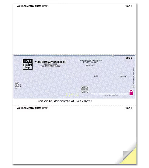 High Security Laser Middle Business Check