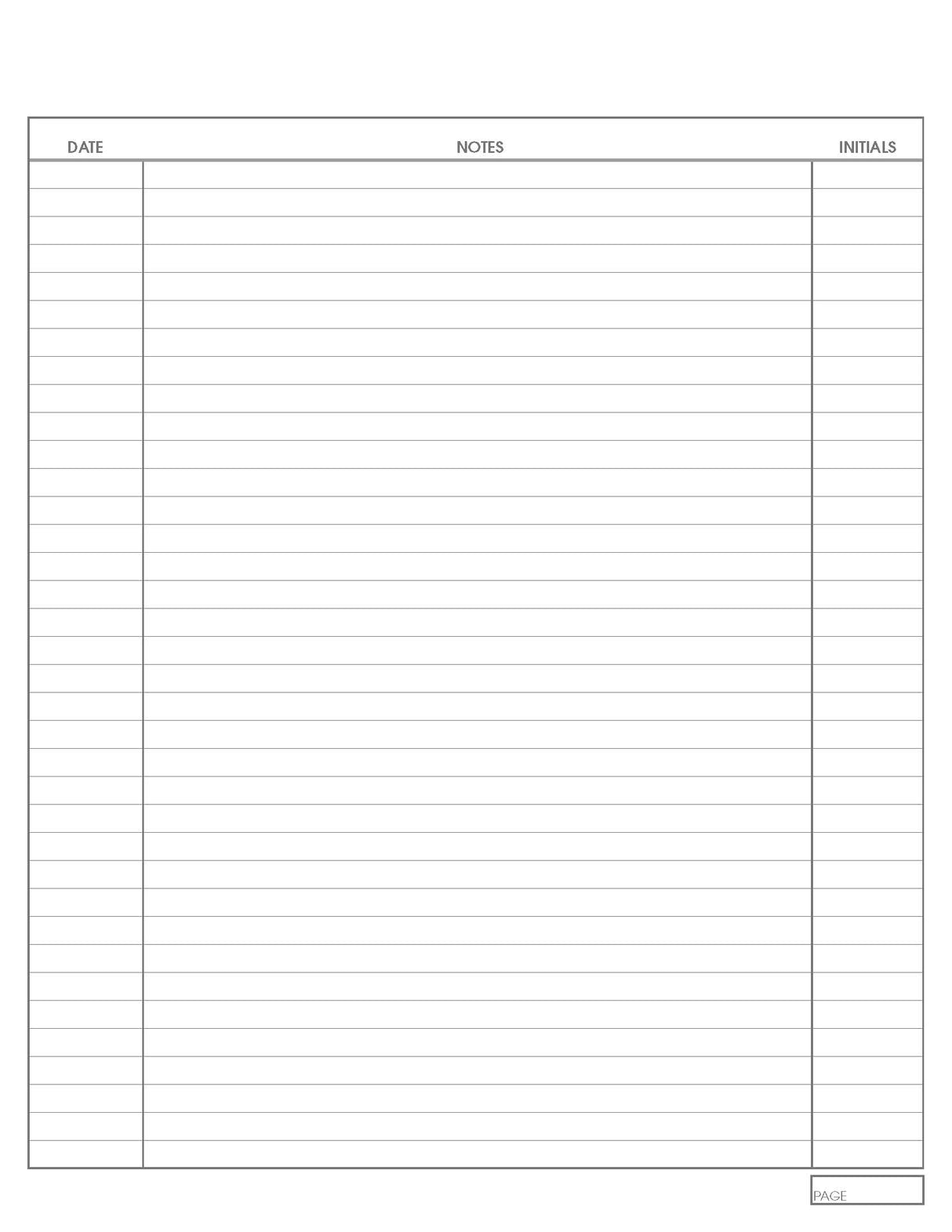 Chart Form Treatment Notes Black 8‐1/2" x 11" (100/PK)