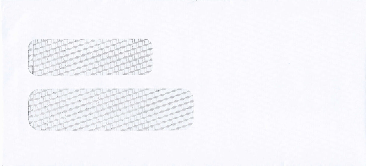 DBL WINDOW ENV/PEGBD PLAIN 9 X 4-1/8 24# WH WOVE/R&R POST-RITE - Choice Checks