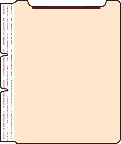 Letter-Size, Pressure Sensitive Insertable File Divider with Fastners, Manila, 100/Pkg
