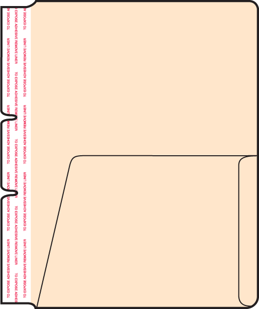 Letter-Size, Pocket Divider, Manila, 100/Pk