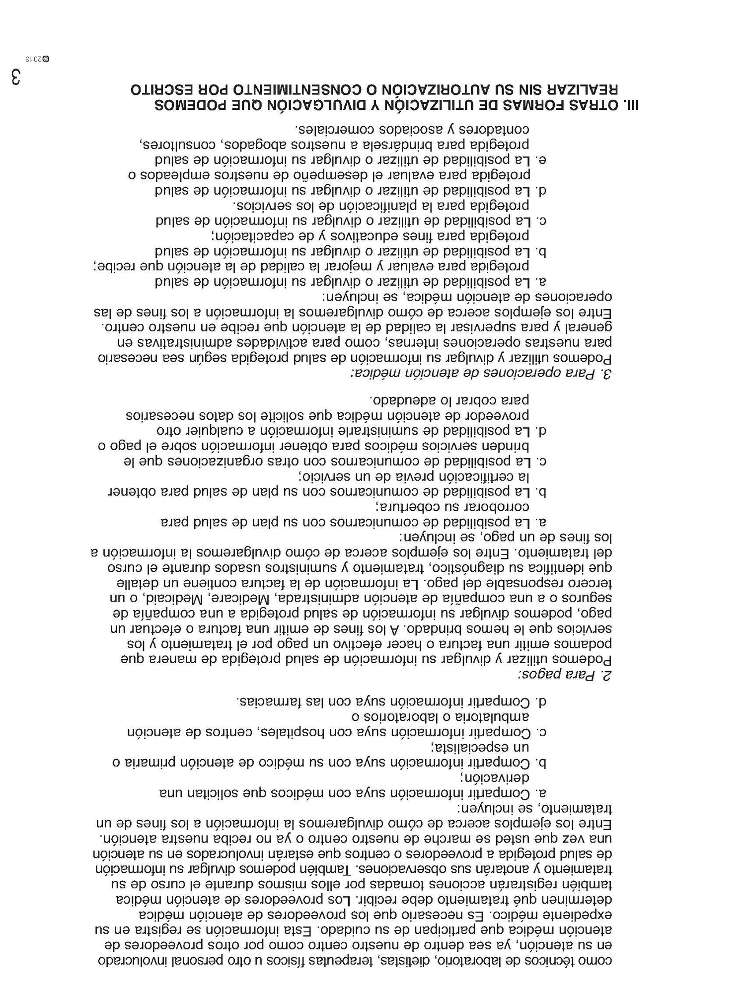 Notice of Privacy Practices Spanish (250/Pack)