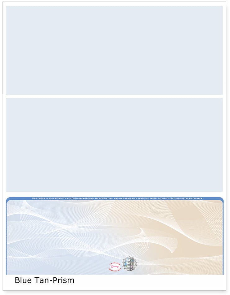 Bottom Check Stock Prism Hologram Blank Business Checks – Best Security