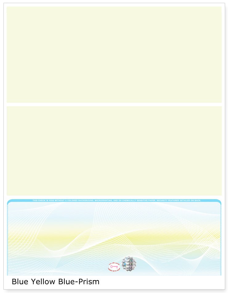 Bottom Check Stock Prism Hologram Blank Business Checks – Best Security