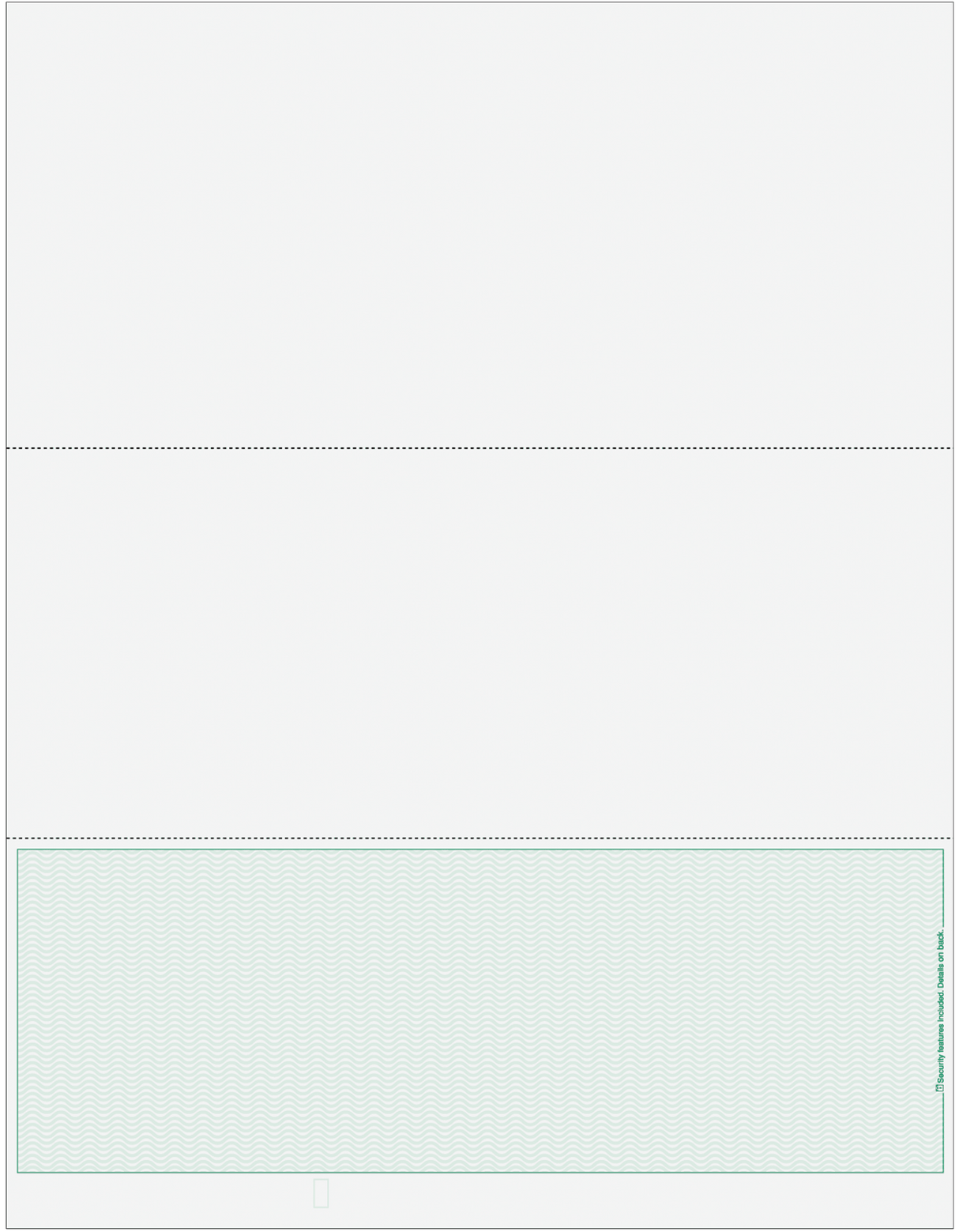Wave Blank Business Checks on Bottom - Wave Green