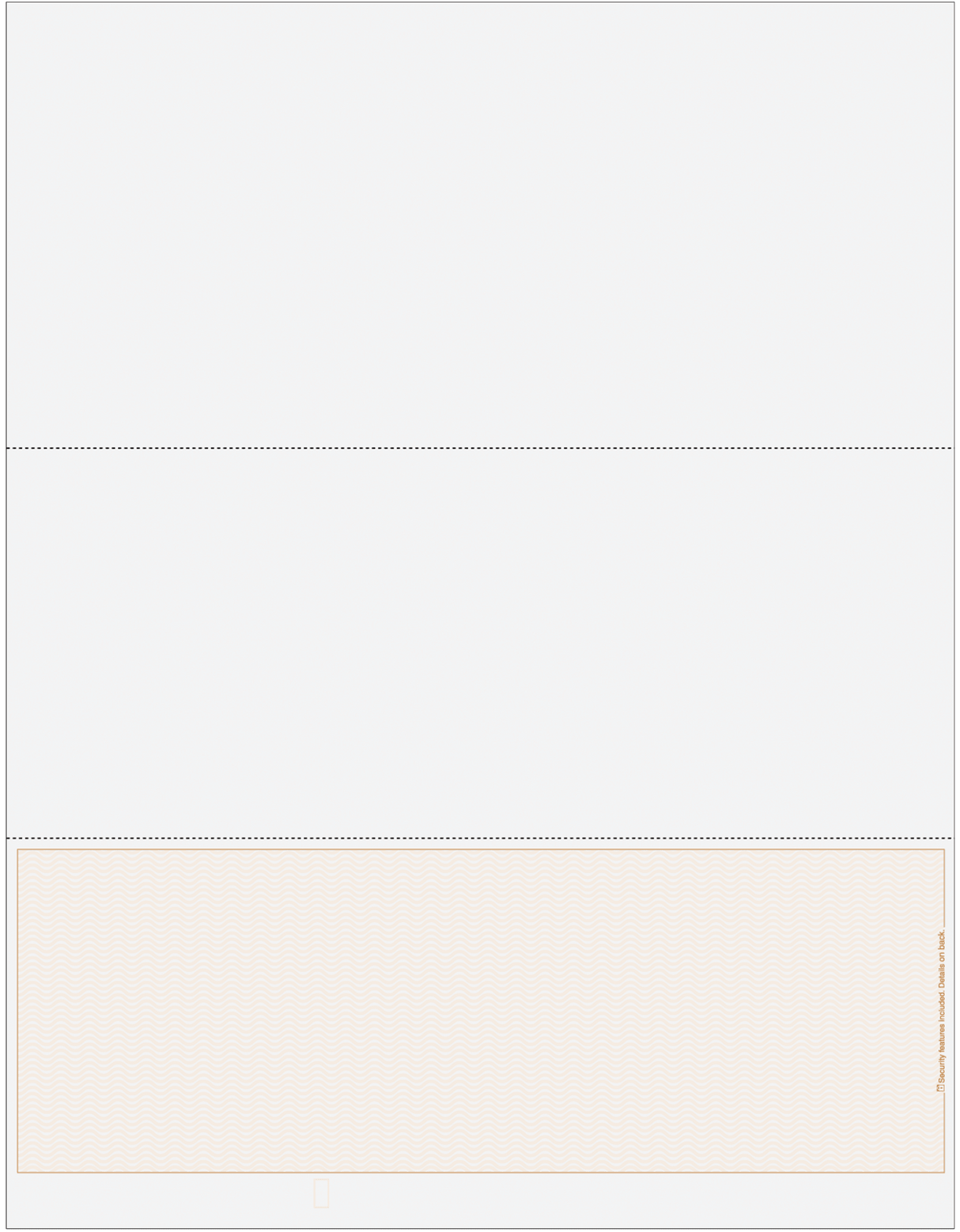 Wave Blank Business Checks on Bottom - Wave Tan