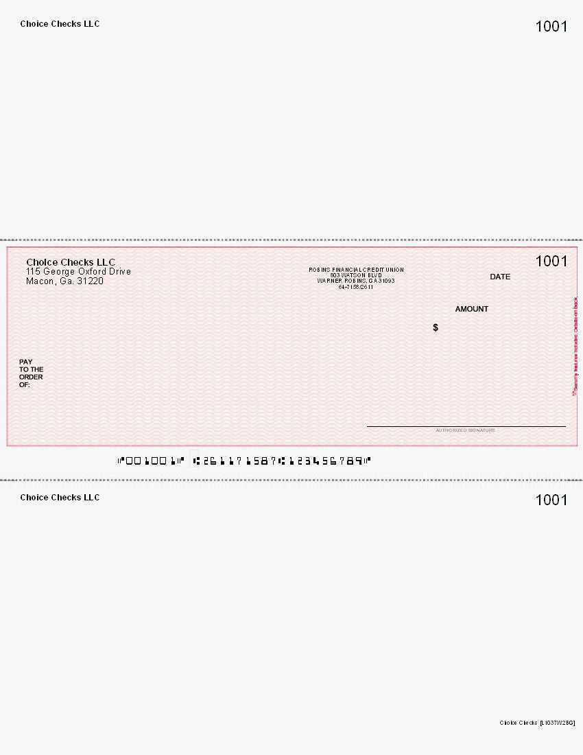 Wave Imprinted Business Checks in Middle - Good Security - Wave Burgundy