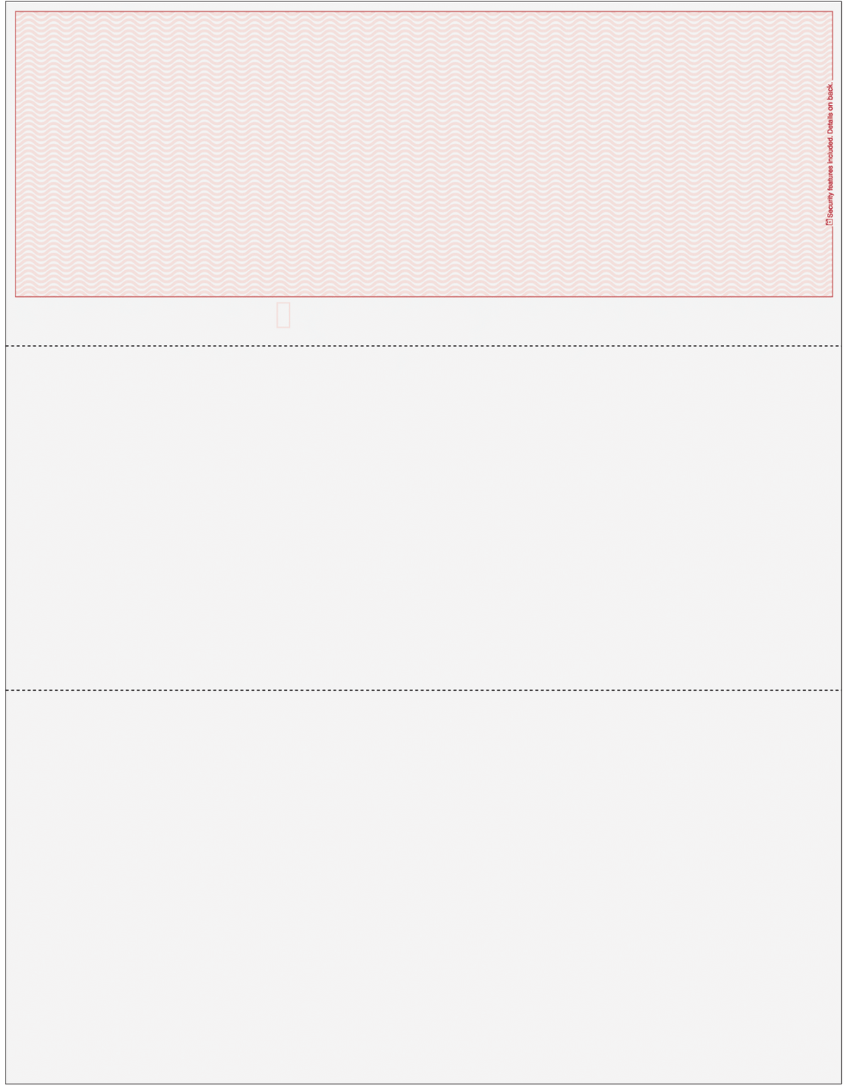 Wave Blank Business Checks on Top - Wave Burgundy