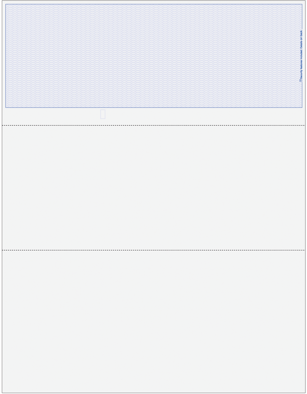 Wave Blank Business Checks on Top - Wave Blue