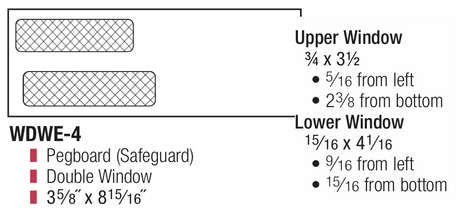 DBL WINDOW ENV/PEGBD PLAIN 8-15/1 6 X 3-5/8 24# WH WOVE/SAFEGUARD - Choice Checks
