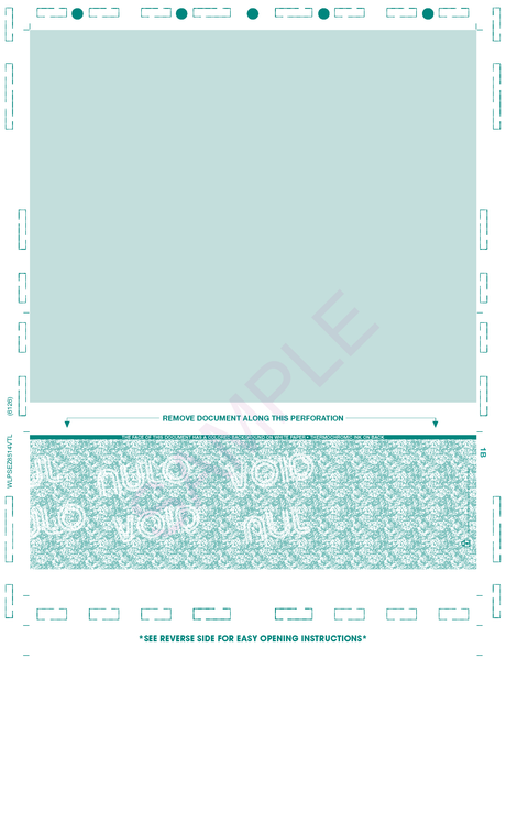 Check, Void Pantograph, Teal 328 EZ-fold 28#, 8-1/2" x 14" Eccentric Z-Fold EZ-fold - Choice Checks