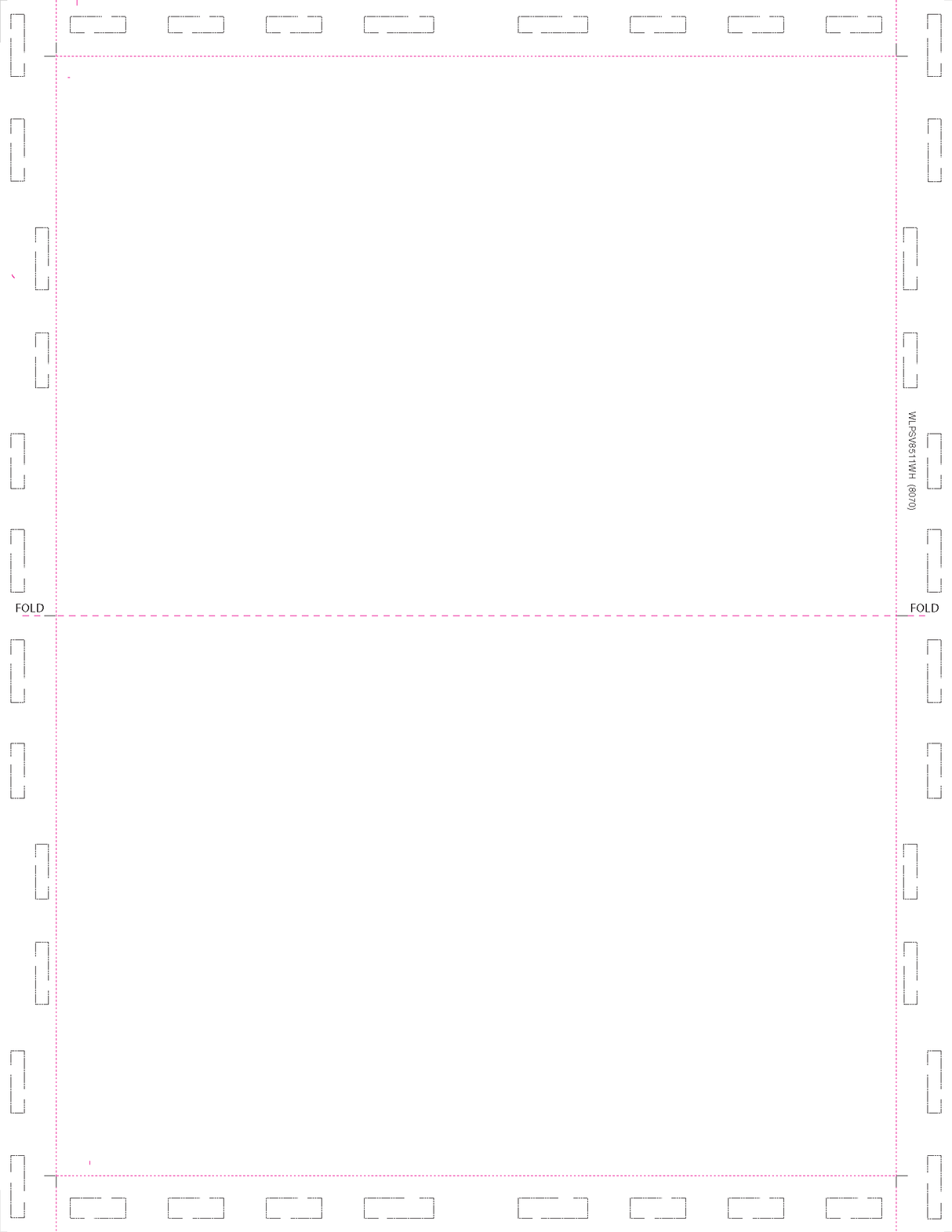 Form, Blank, One blockout 28# MOCR - V Fold