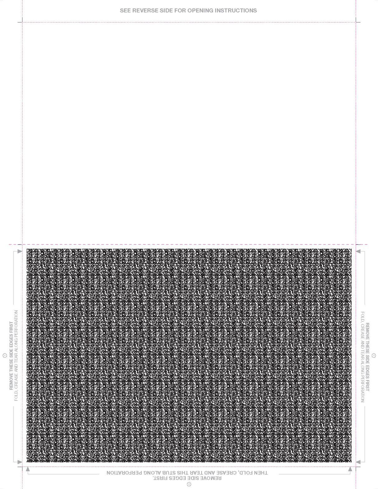 Form, Blank, One blockout 28# MOCR - V Fold