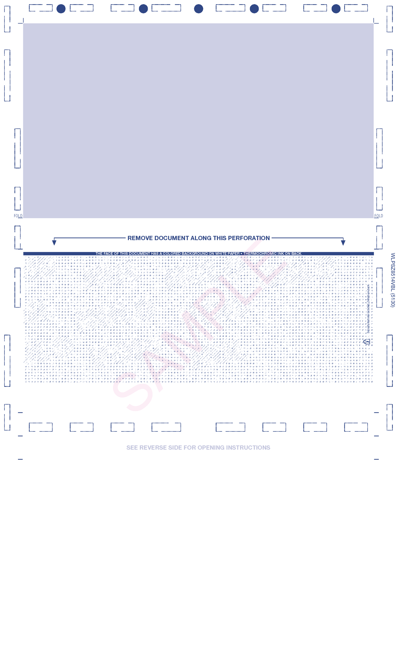 Z-Fold 8 1/2" x 14" Check Blue - Choice Checks
