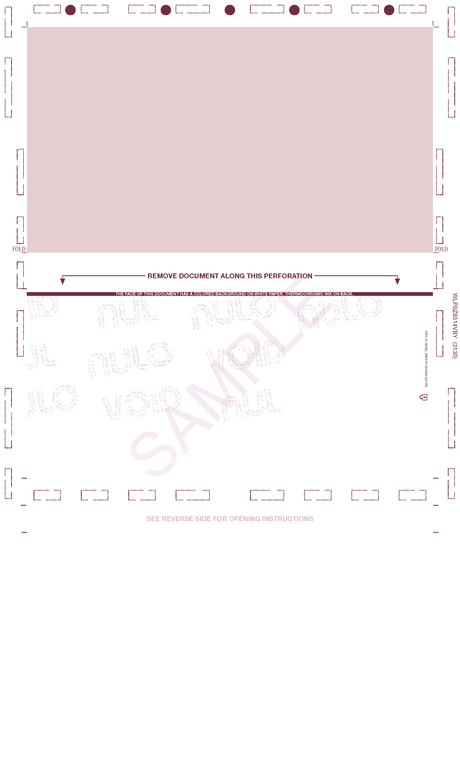 Check, Void Pantograph, Burgundy 209 28#, 8-1/2" x 14" Z-Fold - Choice Checks