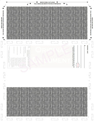 Check, Void Prismatic Pantograph, Blue293/Green3288/Blue293 28#, 8-1/2" x 11" Z-Fold - Choice Checks