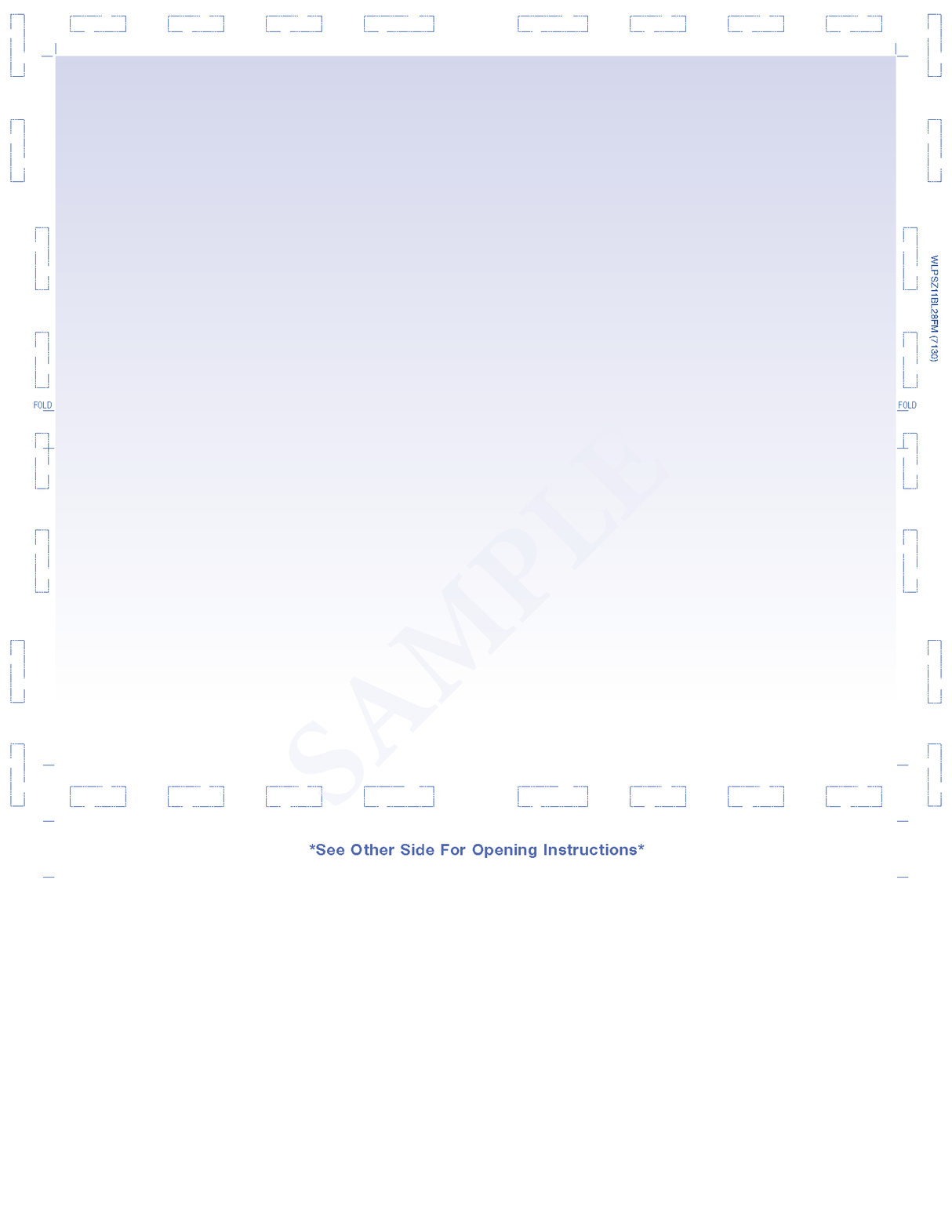 Form, Reflex blue, two blue blockouts 28# MOCR, 8-1/2" x 11" Z-Fold - Choice Checks