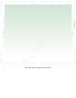 Form, Green 348, two green blockouts 28# MOCR, 8-1/2" x 11" Z-fold - Choice Checks